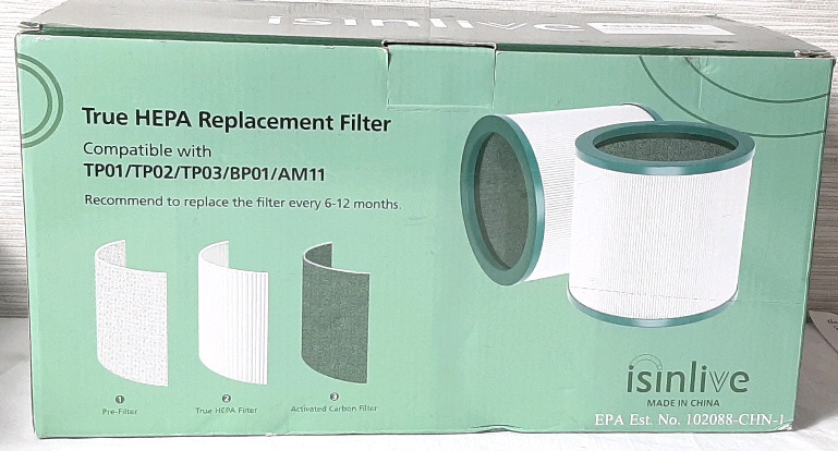 New Isinlive True HEPA Replacement Filters, Compatible with Dyson Machines (2pcs)