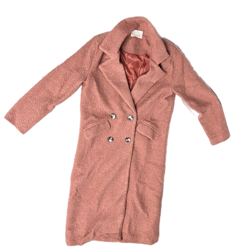 New Ladies Size Small | LeChic Boucle Long Coat Made in Türkiye