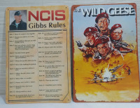 2 New 12x8" Metal Tin Sign NCIS,The Wild Geese