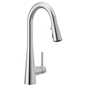 New Moen Sleek Spot Resist Stainless 1 Handle Pulldown Kitchen Faucet Retail for 352$