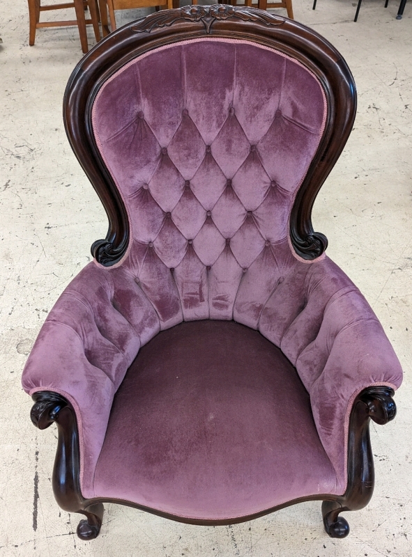 Pink Victorian Armchair.