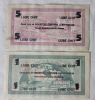 1958 & 1962 Canadian Tire Overprint " See Reverse " Courtesy Corners Lubrication Lube Chit . 1958 - 25 Cent and 1962 - 5 Cent - 2