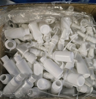 50+ | Small Plastic Sample Bottles *W/ Lids* | 4" Tall With Lids