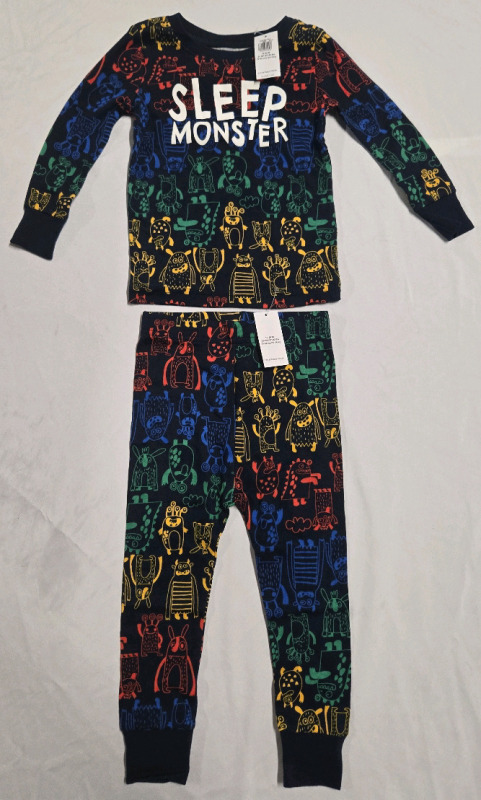 2 Pcs New | Children's Size: 18-24M | Old Navy " Sleep Monster " Pajamas