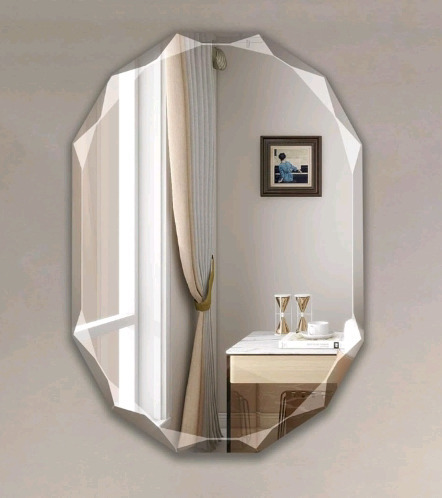 2 New | camvemex Beveled Frameless Mirrors | Decorative Wall Mounted Bathroom Silver Mirror with Diamond Edge for Over Sink Entryway (Measures 36‘’×24‘’) | * Retails For $215+ *