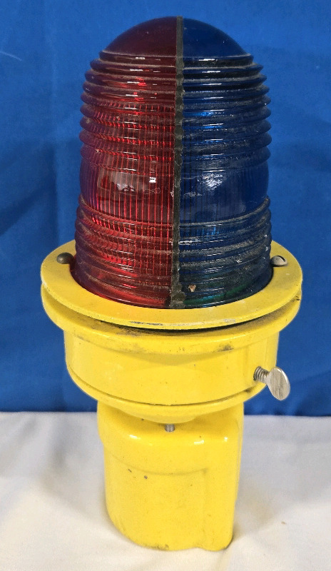 Metal Emergency Light | Colours: Red& Blue | 10.5" Tall