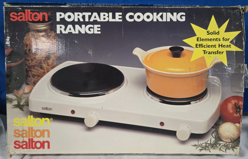 Salmon | Portable Cooking Range W/ 2 Burners | * Tested & Working * Model# HP-20 * Retails For $50+ *