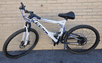 White CCM Apex | 24 Speed Full Suspension Mountain Bike | Seat Measures 33" From Ground