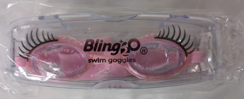 Swimming Goggles For Girls - Splash Lash Kids Swim Goggles By Bling2o Powder Puff Pink *Retails Over $50*