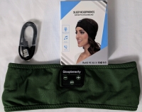 Sleepbeauty Green Wireless Sleep Headphones Sports Headband . Material gives off slight Odor