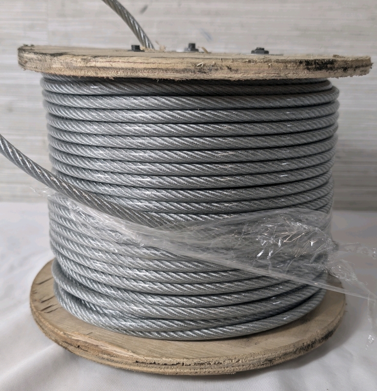 Reel Of PVC Coated Steel Wire Rope *Unknown Length* 1/4 Inch Thick