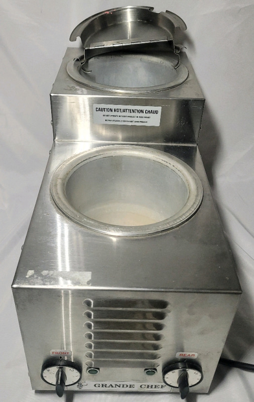 Grande Chef Double Well Soup Warmer , Tested Working