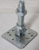 New - Eight (8) 4 3/4" Galvanized Rotary Screw Jack w/3.5"×3.5" Base Plate - 2