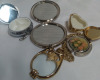 Various Makeup Mirror & Makeup Containers With Owl Necklace - 2