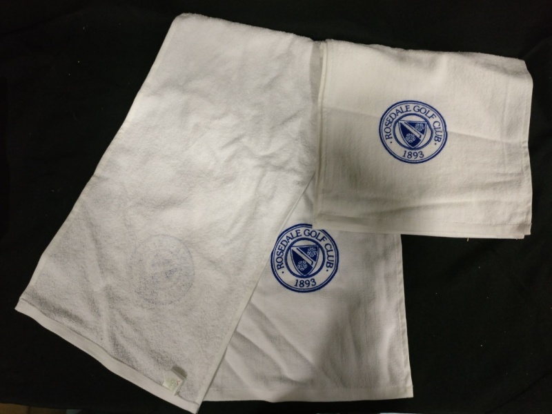 2 New Rosedale Golf Club 100% Cotton Golf Towels