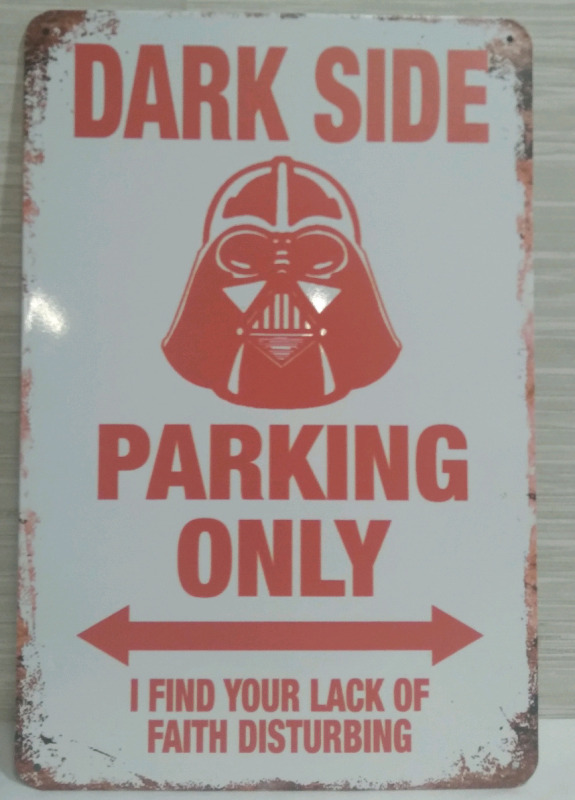 New Star Wars 12x8" Metal Tin Sign Parking Sign