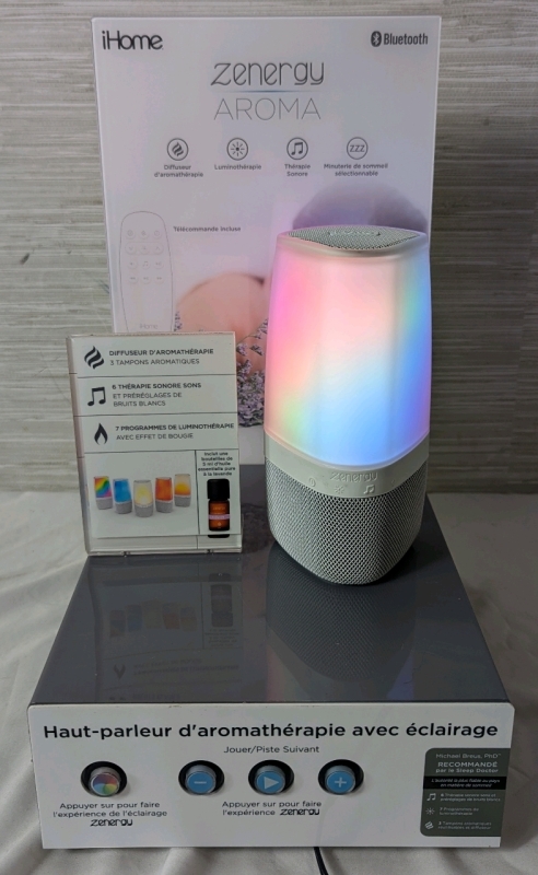 French Display Model: Ihome Zenergy Aroma Light and Aroma Therapy Tested Working - No Remote