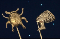 Nefertiti and Scarab Beetle Pins