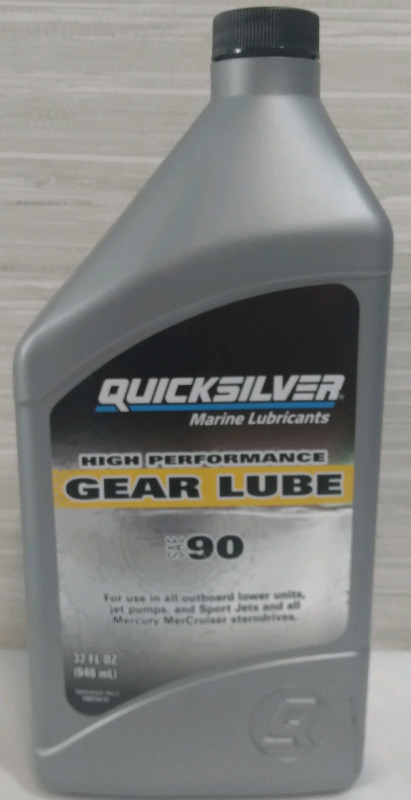 New Quicksilver Marine Lubricant High Performance Gear Lube 32oz SAE90