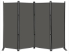 New MAYOLIAH 4 Panel Folding Privacy Screen, 6.7 ft. Wide Partition Room Divider Portable Office Walls Dividers Room Separator, Grey