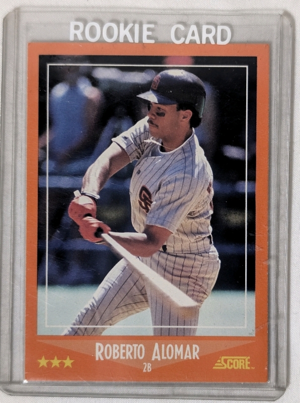 1988 Score MLB Baseball Roberto Alomar San Diego Padres Rookie Card