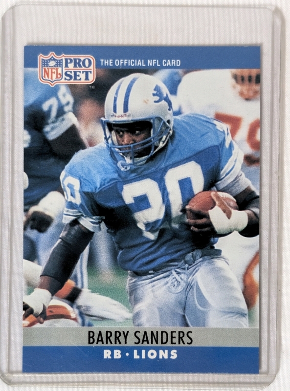 1990 Pro Set NFL Football Barry Sanders Detroit Lions Trading Card