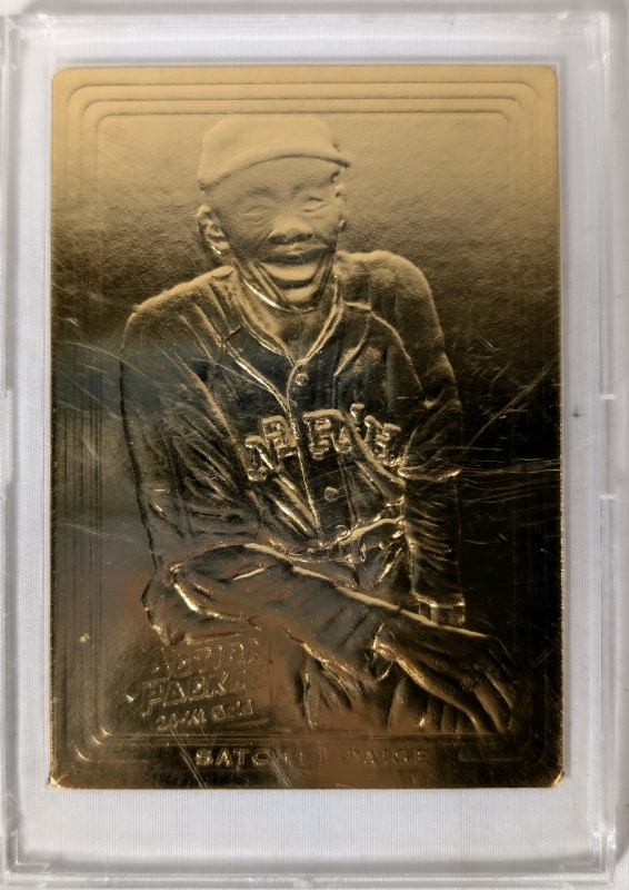 1993 Action Packed Satchel Paige 24KT Gold Foil Trading Card , Numbered #914/1000