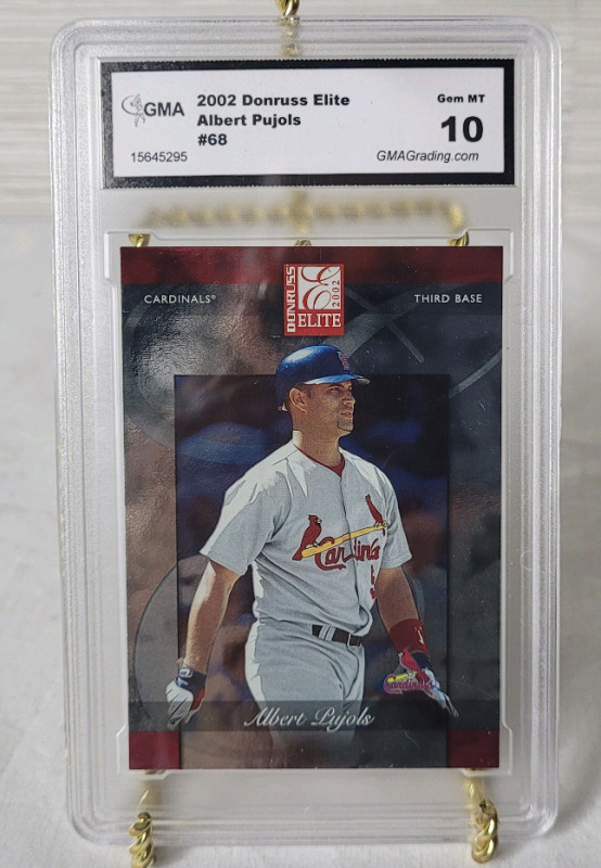 2002 Donruss Elite Albert Pujols #68 Trading Card . GMA Graded GEM MINT 10