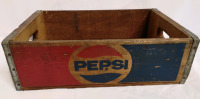 Wooden PEPSI Crate - 18.5"L x 12"W x 5.5"H