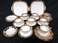 Royal Albert Cups & Saucers + Plates Imari Style Pattern