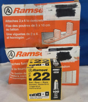 3 Boxes ( 50+ Pcs ) | Ramset 2" & 2&frac12;" ICC-ES-ESR-1799 & Ramset 22. CAL # 0060742CW | For Attaching Furring Strip & Plywood To Concrete