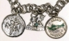Fully Loaded Sterling Silver Charm Bracelet w 11 Charms incl Mickey Mouse, Articulated Hula Girl, Toronto City Hall + | 7" Long - 5