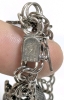 Fully Loaded Sterling Silver Charm Bracelet w 11 Charms incl Mickey Mouse, Articulated Hula Girl, Toronto City Hall + | 7" Long - 9