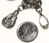 Fully Loaded Sterling Silver Charm Bracelet w 11 Charms incl Mickey Mouse, Articulated Hula Girl, Toronto City Hall + | 7" Long - 10