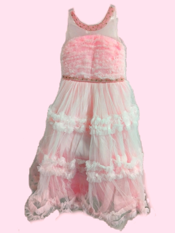 New Ruffled Tulle Girl's Princess Dress (Size 28)