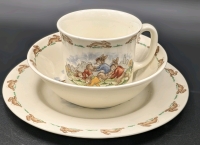 3pc Royal Doulton 1984 Bunnykins Golden Jubilee Celebration Bowl, Plate & Mug Set | Plate 8" Diameter