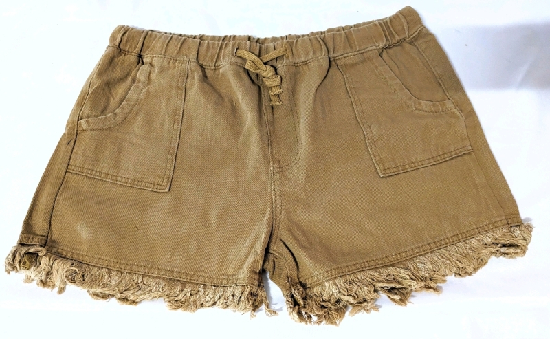 New NLand Ladies Flat Hem Khaki Drawstring Shorts (Size: XL)