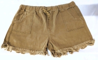 New NLand Ladies Flat Hem Khaki Drawstring Shorts (Size: XL)