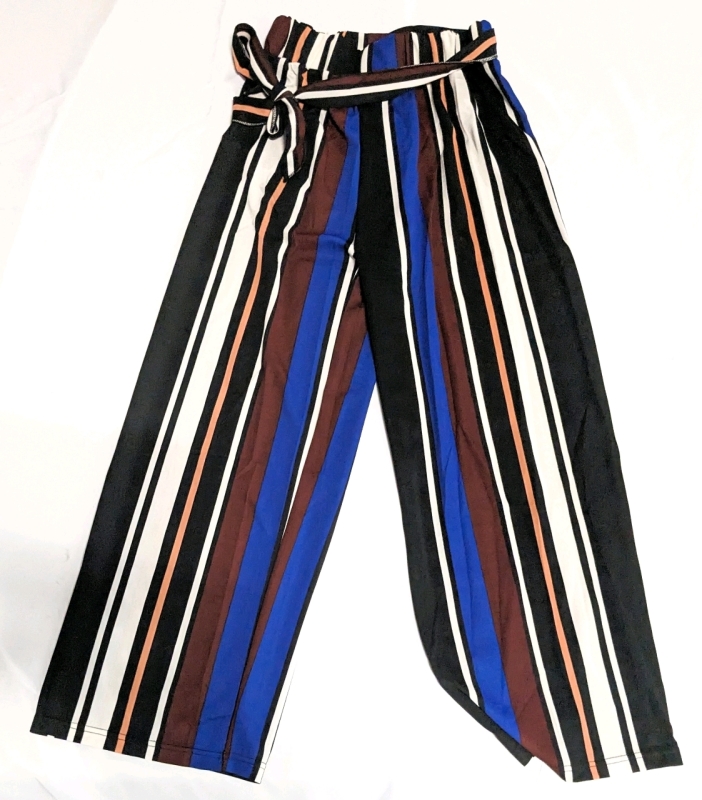New Kai Li Sha Collection Lightweight Color Block Striped Pants (Size Small?)