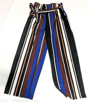 New Kai Li Sha Collection Lightweight Color Block Striped Pants (Size Small?)