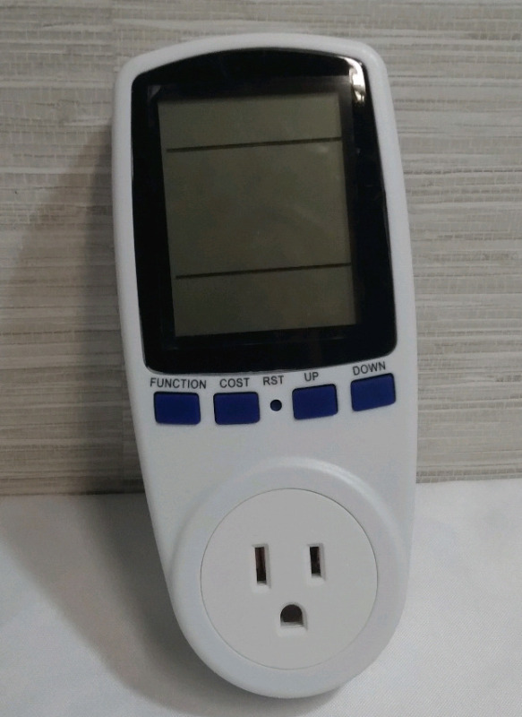 New Home Electric Power Consumption Energy Watt Current Volt Meter Monitor Analyzer US Plug 6.5"