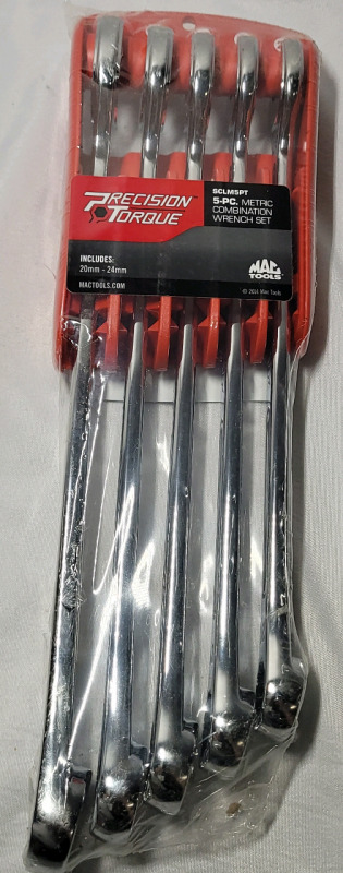 MAC Tools 5-PC. 12pt. Metric Combination Wrench Set 20mm - 24mm - New , Sealed
