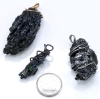 3 Gorgeous Hand Wire-Wrapped Stones Sourced Locally in Niagara | incl Rainbow Carborundum Silicon | From 1.25" to 2" - 6