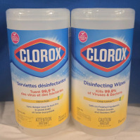 2 Pcs | Clorox Disenfecting Wipes ( 125+ ) | Kills 99.9% Of Viruses & Bacteria