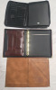 3 pcs | Leather Like Binder / Portfolios | Largest Measures 13.5" x 10.5" x 2" - 2