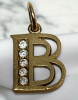 10K Yellow Gold Letter B Charm Pendant by RC - 2