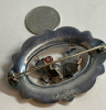 Vintage WJ &S Sterling Silver Scottish Agate Brooch - 2