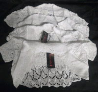 4 Pcs New | Girls Size: 5-6 Yrs |Colours White/ Cream | Gal Moda Shrug Crop Tops