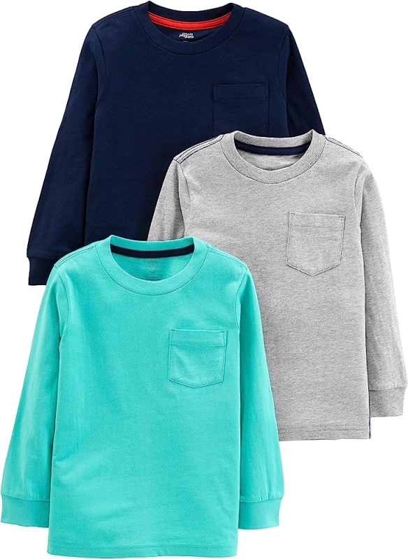 New CARTER'S 3-Pack Simple Joys Toddler Tee Thermals (Size: 5T)