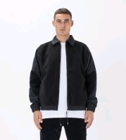 New ZANEROBE Shearling Panel Jacket Black (Size: Medium)